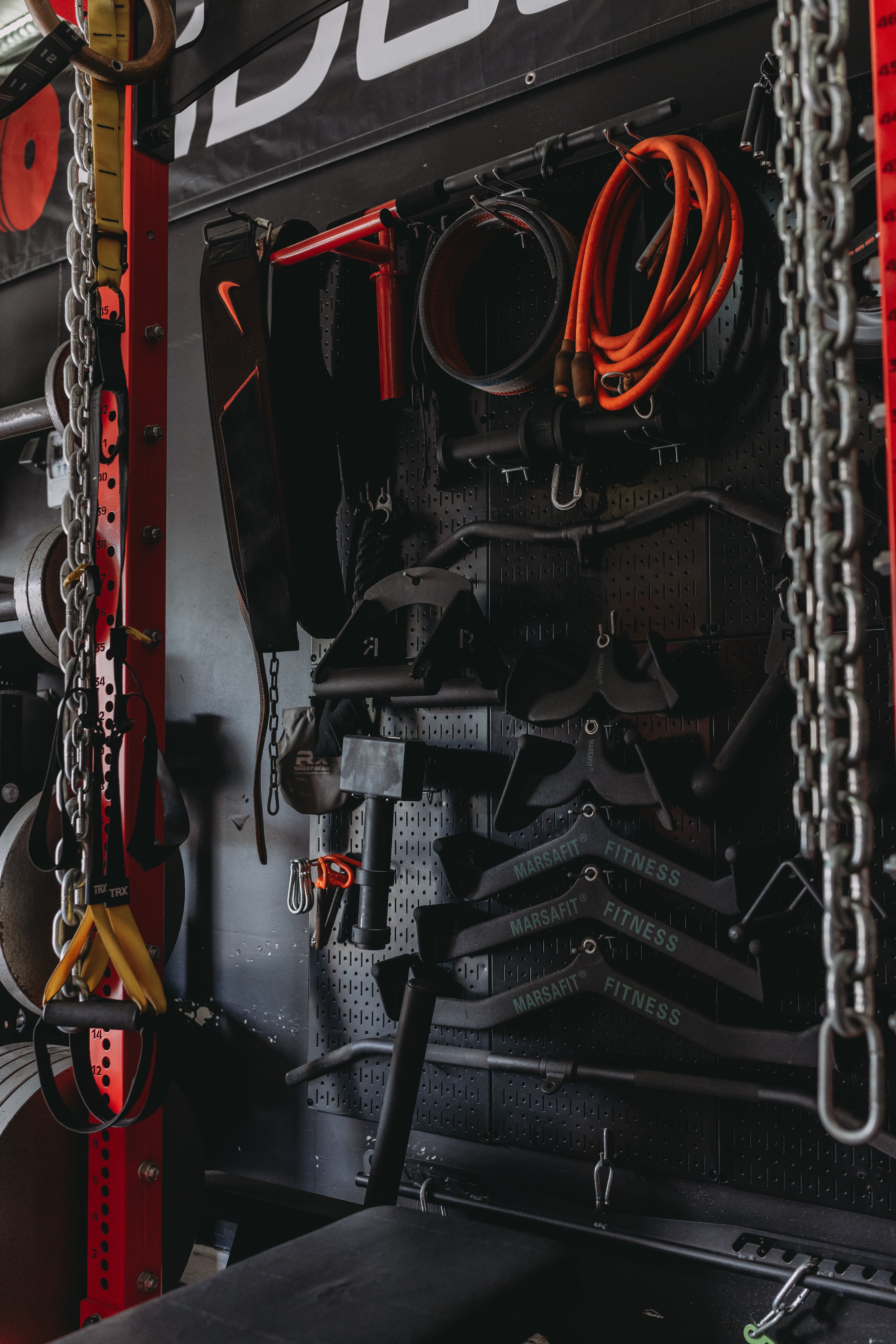 Equipment accessories wall