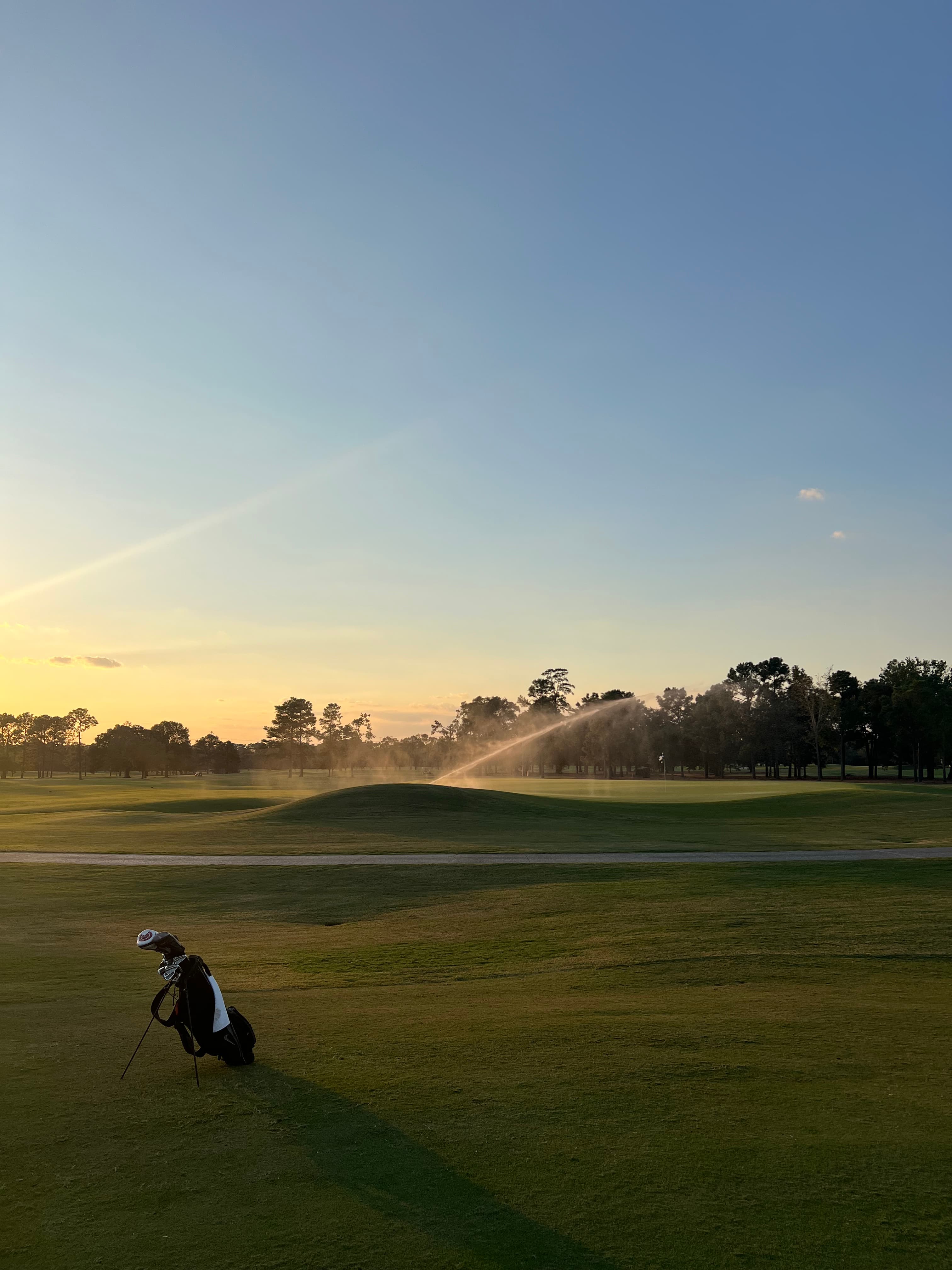 Golf course at golden hour